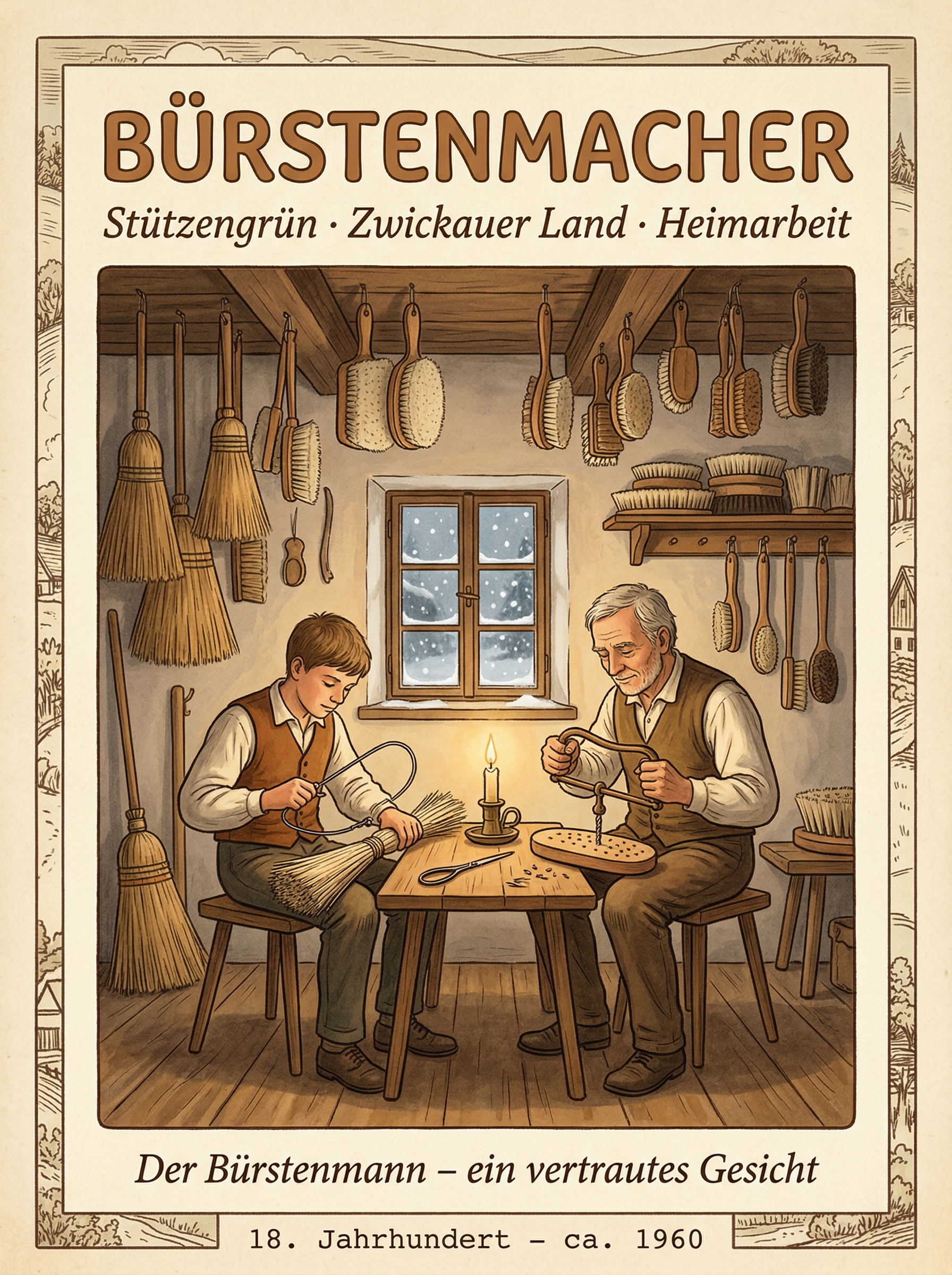 Plakat: Bürstenmacher