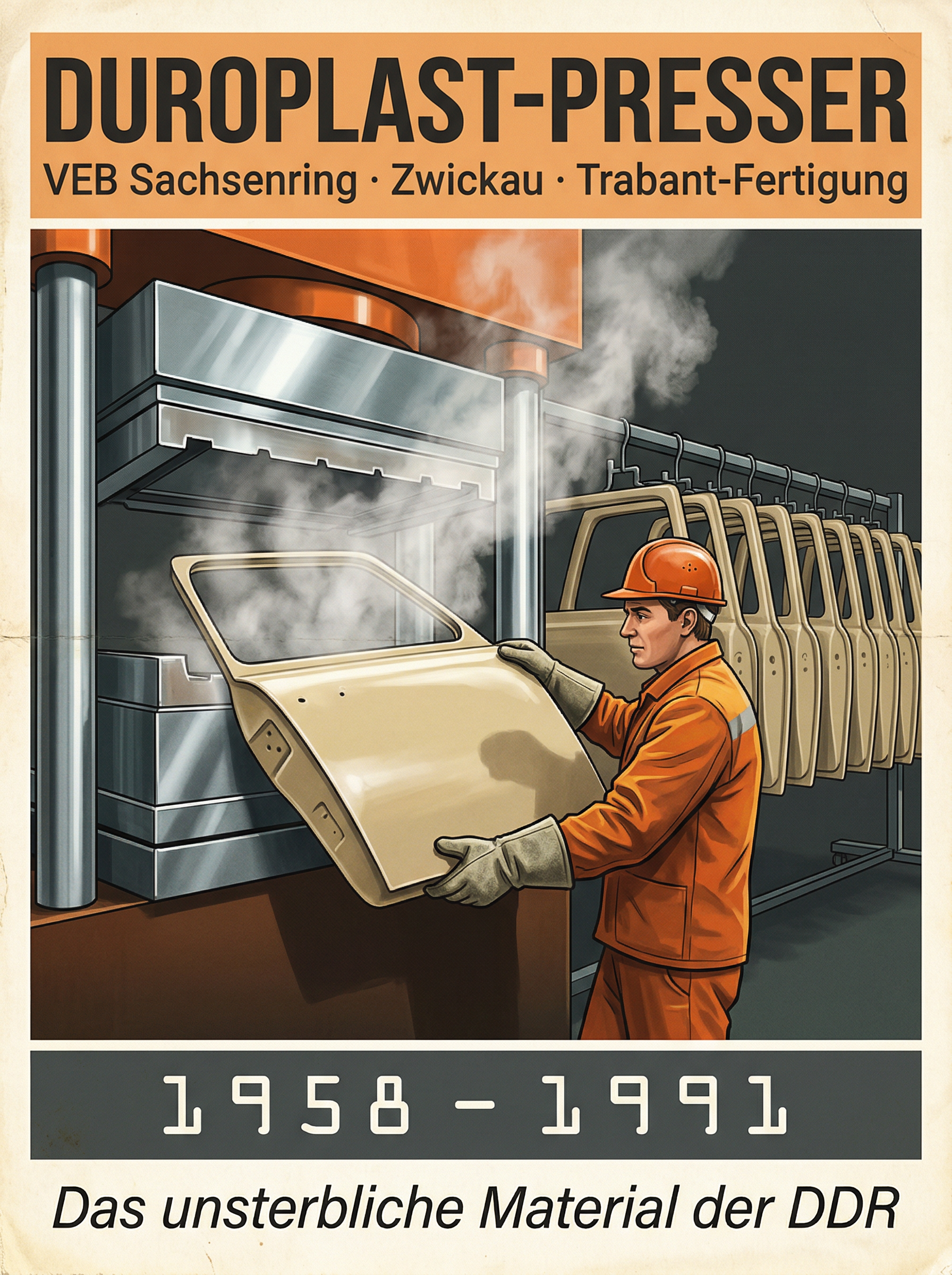 Plakat: Duroplast-Presser