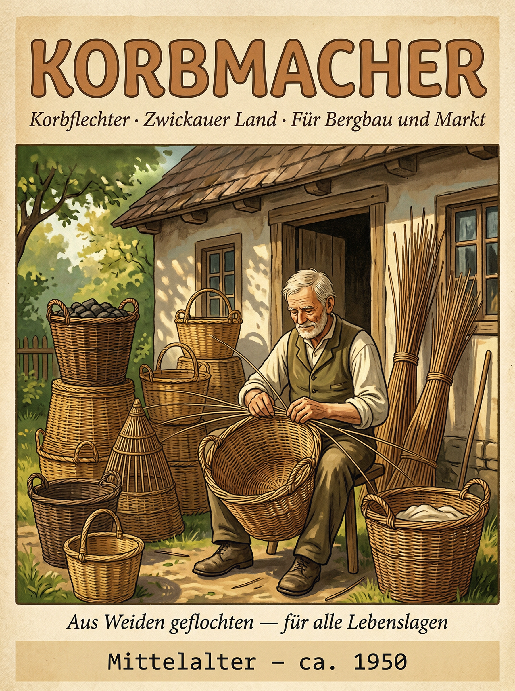 Plakat: Korbmacher