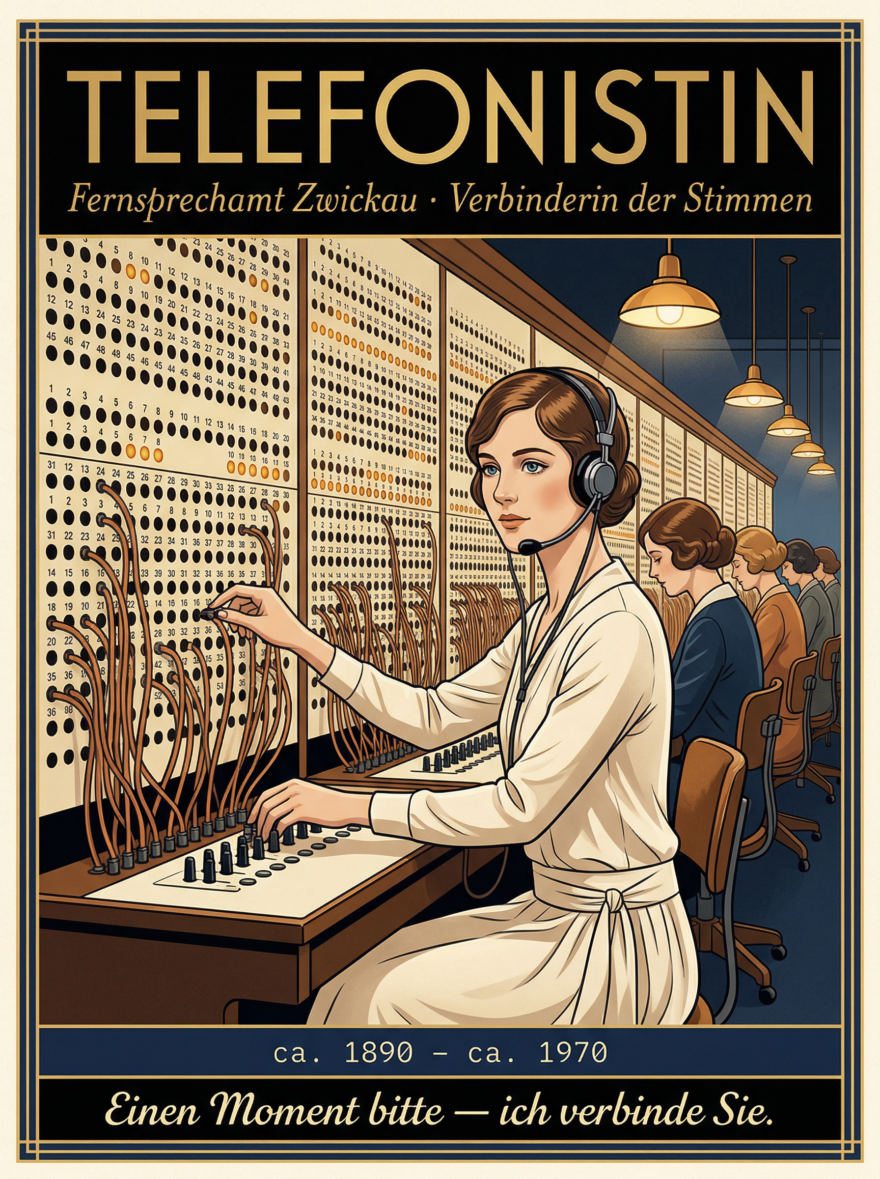 Plakat: Telefonistin